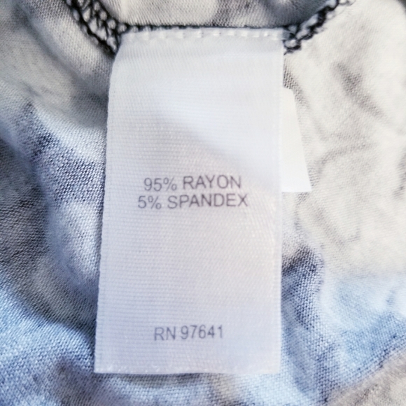 J. Jill gray white floral print casual dress MEDIUM petite - Picture 4 of 7